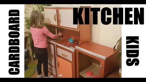 Route edges of diy cabinet doors frame pieces. Cardboard Kids Kitchen Cabinets DIY crafts - under 9$ - YouTube