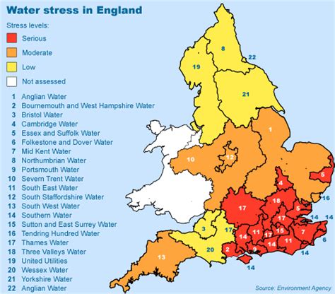 300107 Map Water Stress Areas In England Uk