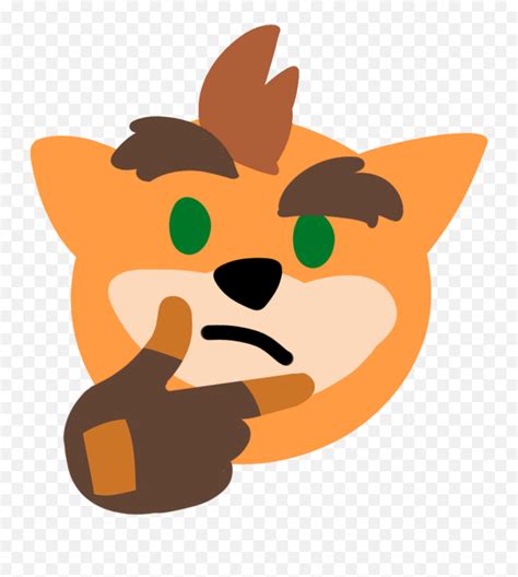 Crash Bandicoot Thinking Emojicrash Emoji Free Transparent Emoji