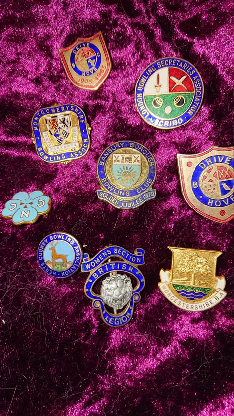Vintage Enamel Badges Etsy