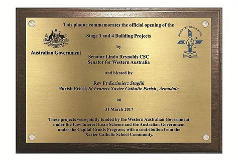 Engraved Commemorative Wall Plaques Company Or Memorial Plaques