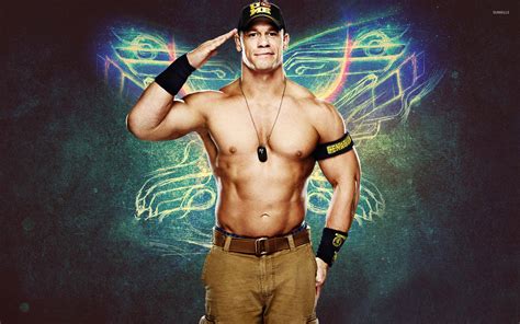 Download Wwe Superstar John Cena Salute Pose Wallpaper