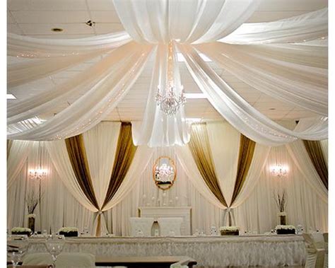Ceiling draping is also great for wedding events, it can be an extensive and threatening occupation however with some legitimate estimations and arranging, it should be possible decently cheaply. Ceiling draping | Sheer draping fabric | Wholesale wedding ...
