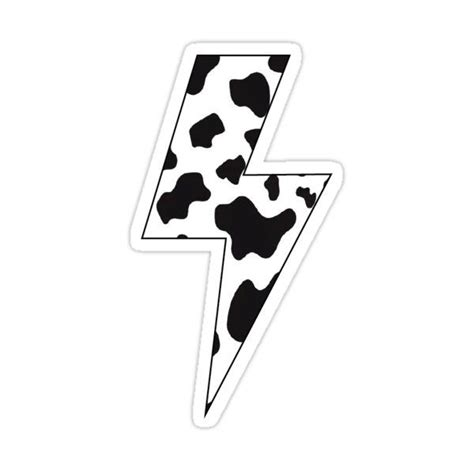 This time i will show you how to make the lightning bolt french. cowprint w black outline lightning bolt Sticker by mahayes ...