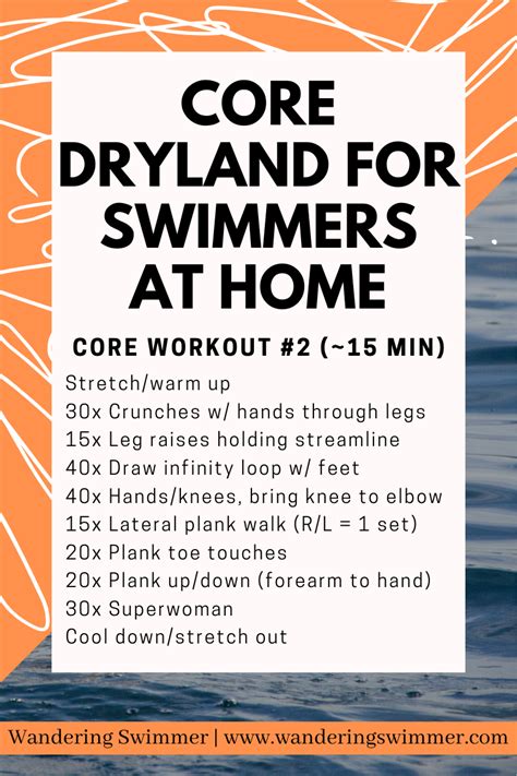 Core At Home For Swimmers Swimming Workout Swimmers Workout Dryland