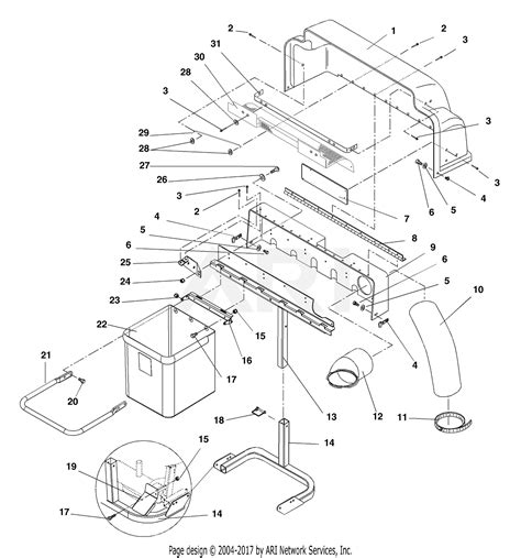 Gravely 892007 000101 50 Deck Grass Bagger PM260Z Parts Diagram