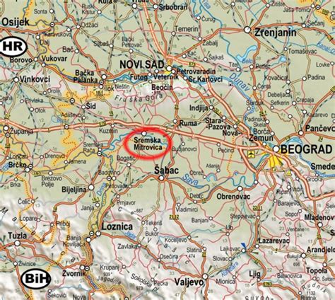 Sremska Mitrovica Mapa