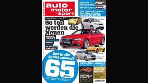 Neues Heft auto motor und sport 65 Jahre Jubiläum und IAA Vorschau
