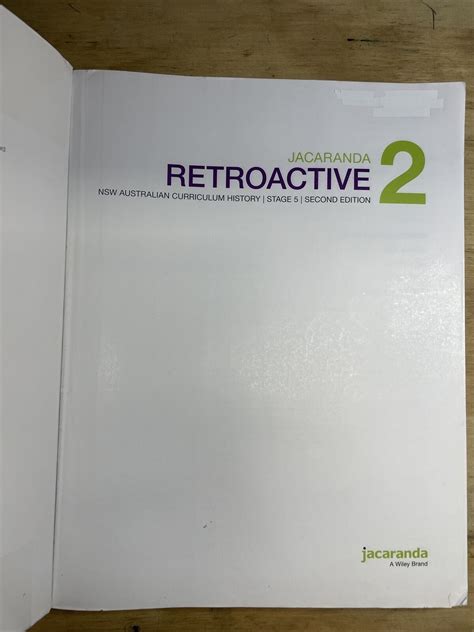 Jacaranda Retroactive Stage 5 2e Nsw Australian Curriculum Print