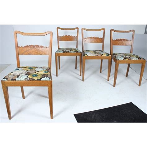 This amazing photos below is other parts of upholstered dining chairs: Swedish Floral Dining Chairs - Set of 4 | Chairish