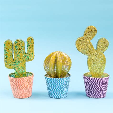 Easy Diy Cactus With Glitter And Paper Mache Angie Holden The Country