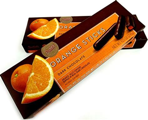 Sweets Dark Chocolate Orange Sticks 105 Oz Packages In A T Box