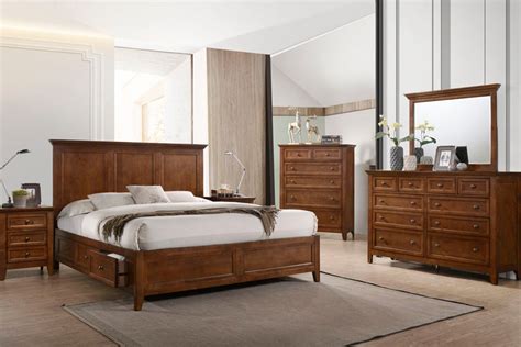 San Mateo 5 Piece Solid Wood King Storage Bedroom Set At Gardner White