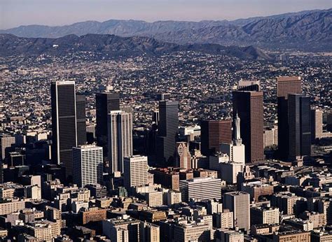 Aerial Photo Of Downtown Los Angeles Los Angeles Ca 1987 New
