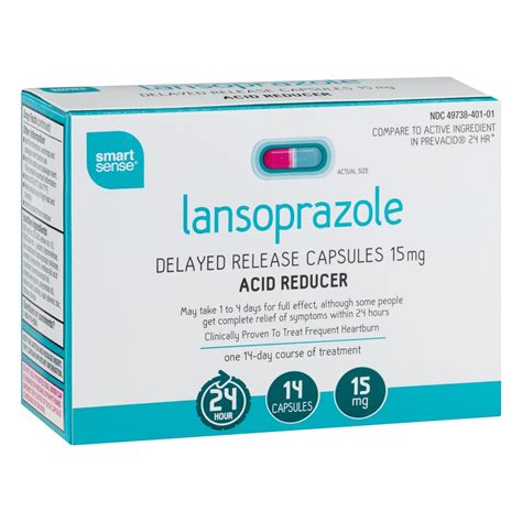 Smart Sense Lansoprazole Acid Reducer Delayed Release Capsules