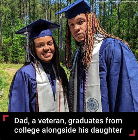 Retired Marinearmy Vet Graduates From College Alongside His Daughter