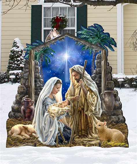 Amazon.com Outdoor NATIVITY Set Wooden FreeStanding Christmas