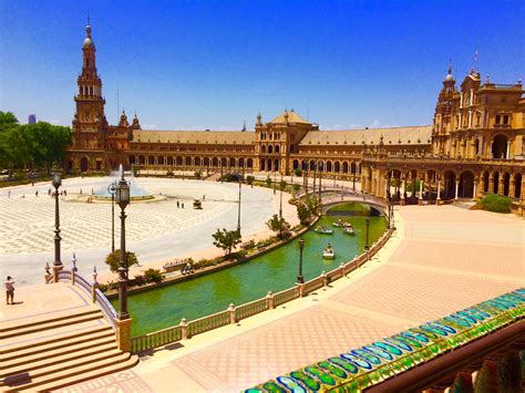 Plaza De Espagne Built For The Worlds Fair Of 1929 Seville Spain