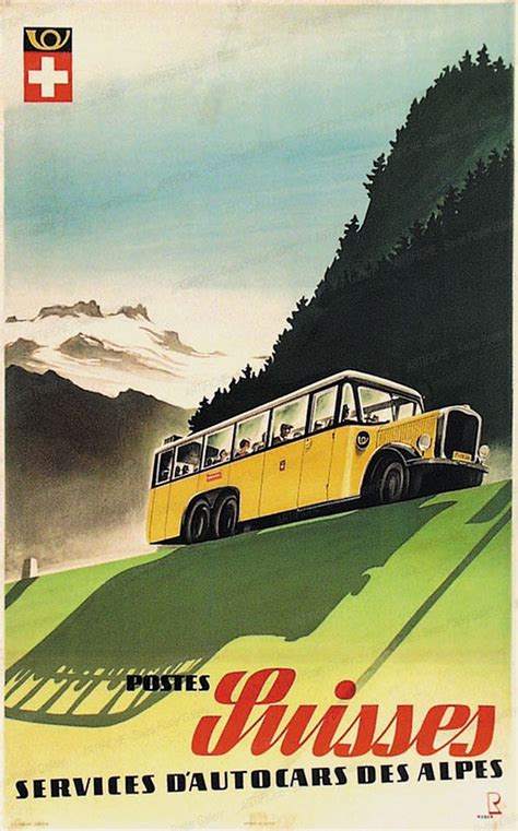 Swiss Post Buses Swiss Alpine Postal Motor Coaches Artifiche Swiss