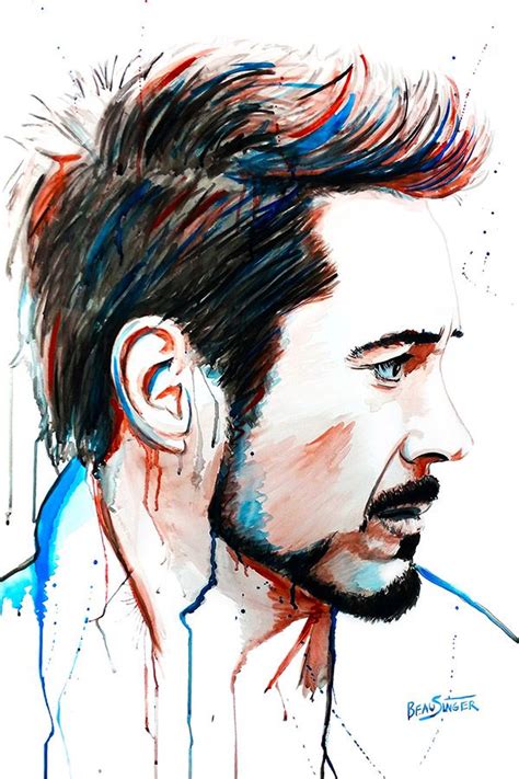 Born into an acting family, robert downey jr. ROBERT DOWNEY JR. WATERCOLOR PAINTING | Marvel Comics ...