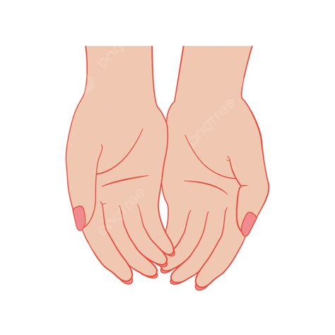 Two Hand Vector Art Png Two Hand Cartoon Illustration Vector Design