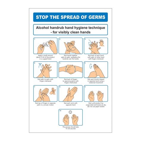 Buy Stop The Spread Of Germs And Viruses Sign Alcohol Handrub Hand