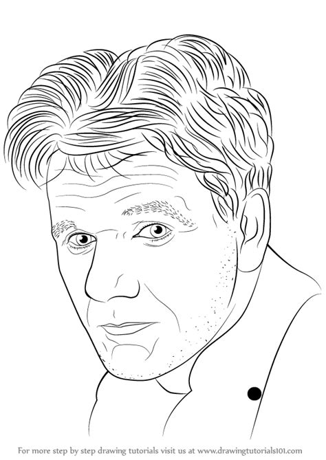 How To Draw Gordon Ramsay Famous People Step By Step