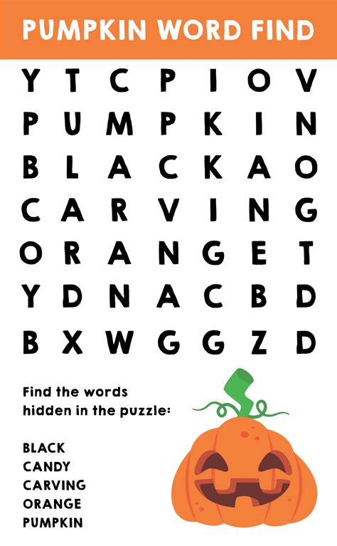 15 Best Easy Halloween Word Search Printable