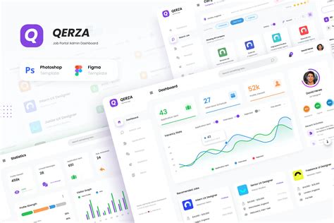 Qerza Job Portal Admin Dashboard UI - Peterdraw Studio
