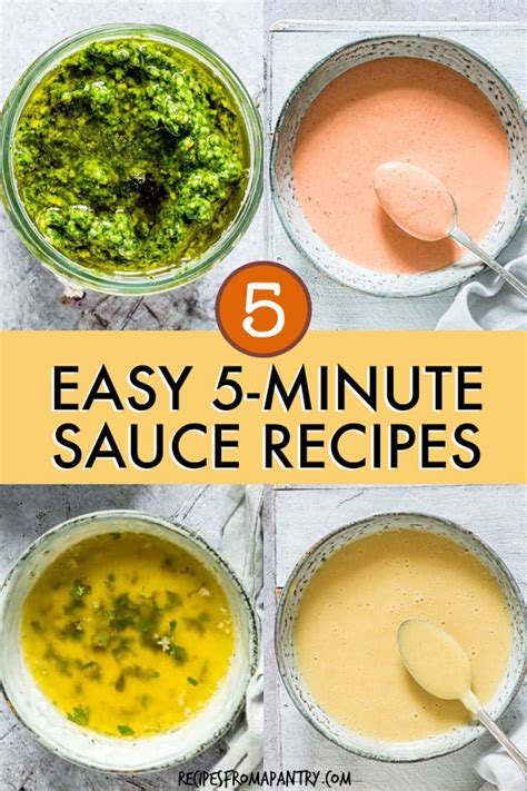 7 Really Easy 5 Minute Sauces Recipes From A Pantry