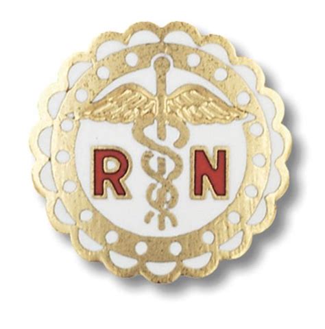 Prestige Medical Emblem Pin Rn Letters On Caduceus
