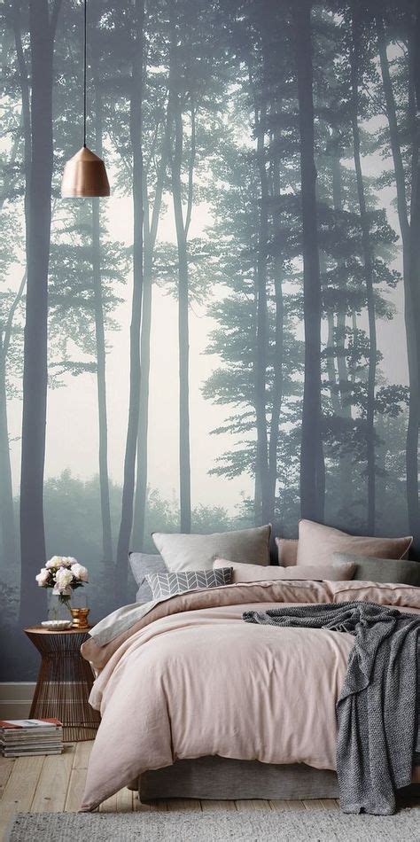 Chambre Papier Peint Forêt Arbres In 2019 Home Decor Bedroom