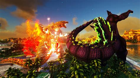 Burning Godzilla Vs Super Godzilla Ark Survival Evolved Youtube