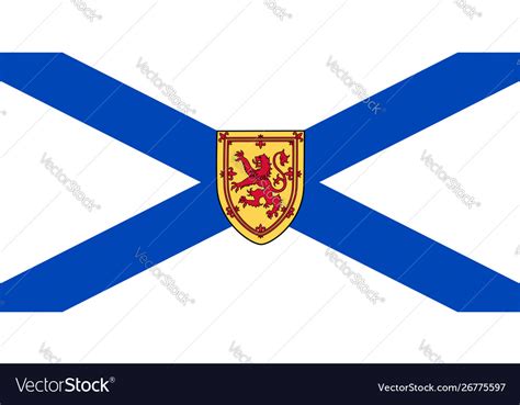 Flag Nova Scotia Province Canada Halifax Cape Vector Image