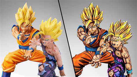 Just Finished Custom Painting Goku And Gohan In The Cell Shaded Anime