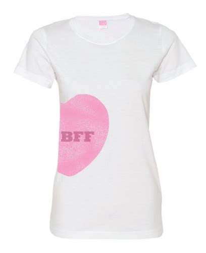 Bff Shirt Design On Apple Ladies Fine Jersey T Shirt White Bff