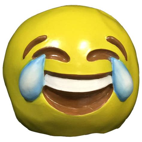 A sad face with tears streaming down both cheeks. Emoji masker 'Crying Laugh' ;-D - MisterMask.nl