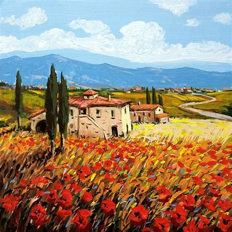 Tuscany Countryside Painting 2020 Painting By Gino Masini Fine Art
