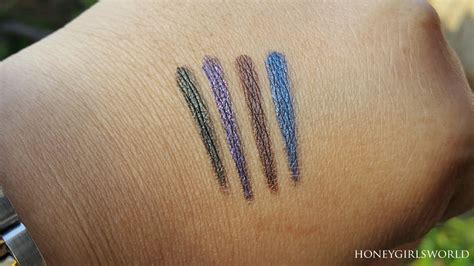 milani fierce foil eye liners review and swatches honeygirlsworld hawaii lifestyle blog