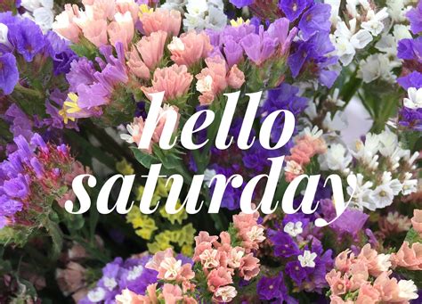 Hello Saturday! typography / colour / flowers / happiness | Hello ...