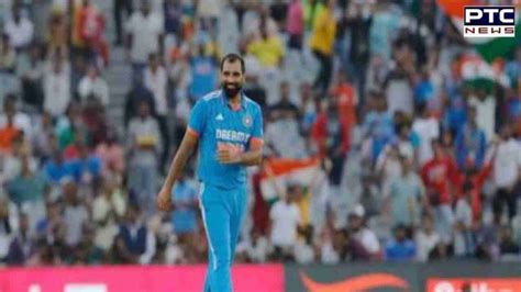 india vs australia 1st odi india s mohammed shami takes five wickets to limit australia to 276
