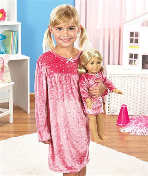 Matching Girl And 18 Doll Nightgowns In Stock Pink Pajamas