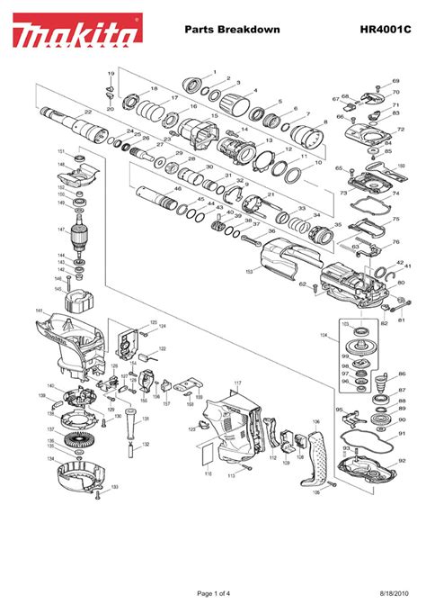 Makita Hr4002 Parts Diagram Diagramwirings