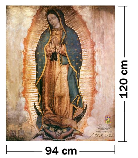 Imagen de la guadalupana para colorear. Lienzo Virgen De Guadalupe (imagen Certificada) 94 X 120 ...