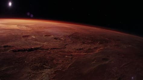 Обои на рабочий стол Планета Марс вид с орбиты из фильма Марсианин