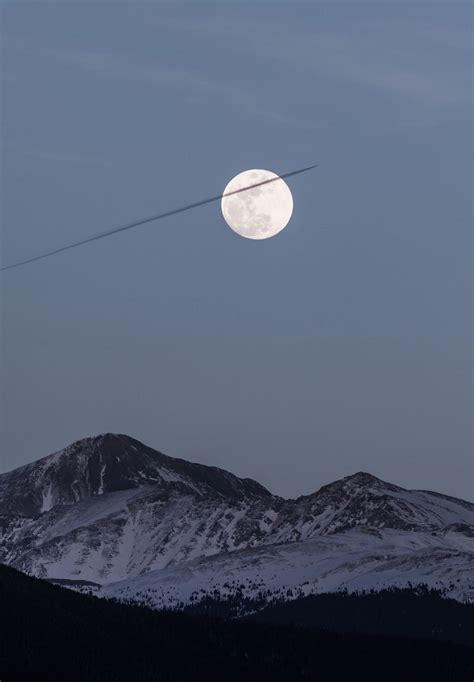 Moon Over Snowy Mountains Kf Wallpaper 1640x2360