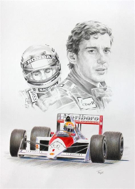 Original Racing Art Original Artworks Ayrton Senna Mclaren Original