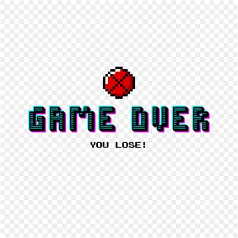 Lose Game Vector Hd Png Images Game Over Lose Classic Retro Glitch