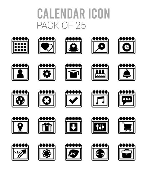Premium Vector 25 Calendars Lineal Fill Icons Pack Vector Illustration