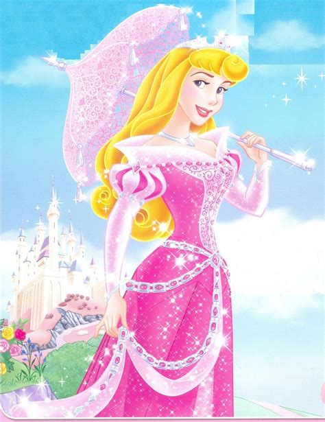 Beautifull Disney Princess Aurora Wear Pink Dress Wallpaper